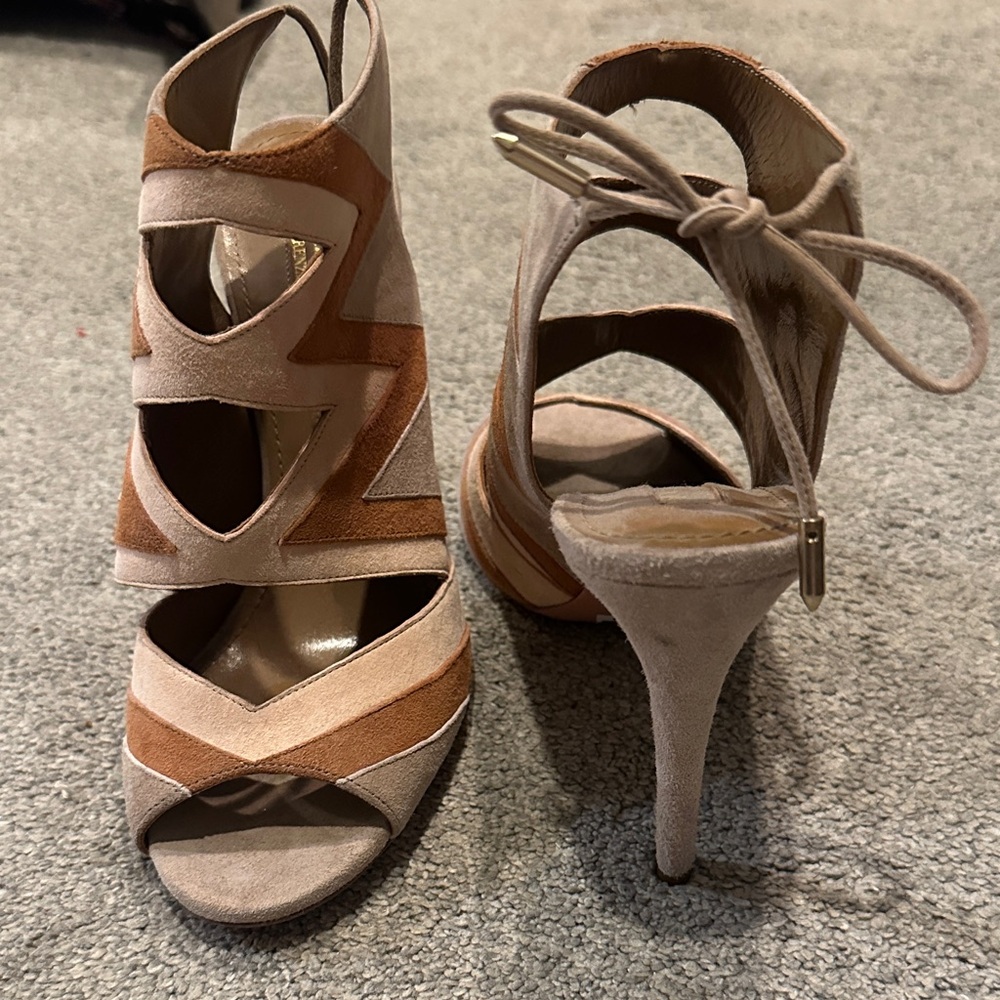 Elegant Tan and Brown Women's Heels
